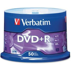 VERBATIM DVD+R 50Pk Spindle-4.7GB 16x