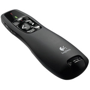 LOGITECH R400 WIRELESS PRESENTER Red laser pointer with LED indicator storable wireless receiver 15m range. 3 Years Limited Warranty