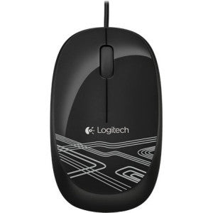 LOGITECH M105 CORDED MOUSE - BLACK Plug-and-play simplicity Logitech reliability High-definition optical tracking Comfy contoured shape