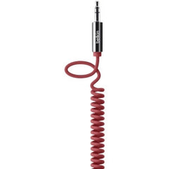 BELKIN CBL 3.5MM AUDIO M/M COILED STRGHT 6' RED