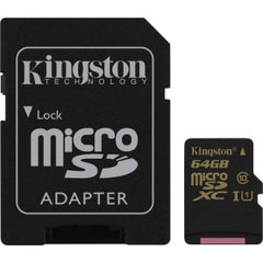 KINGSTON 64GB microSDXC CL10 UHS-I 90R/45W