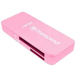 TRANSCEND RDF5 CARD READER (PINK) USB 3.0 SUPPORTS SD & MICROSD CARDS