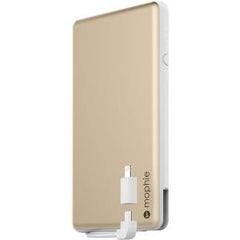 MOPHIE POWERSTATION PLUS 6000MAH GOLD INTEGRATED MICROUSB AND LIGHTNING CABLE