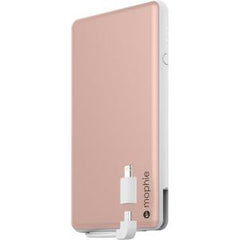 MOPHIE POWERSTATION PLUS MINI 4000MAH ROSE GOLD INTEGRATED MICROUSB AND LIGHTNING CABLE