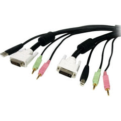 STARTECH 1.5m 4-in-1 USB DVI KVM Cable with Audio and Microphone