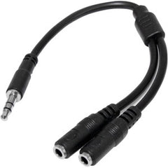 STARTECH Slim Stereo Y Cable 3.5 to 2x 3.5mm