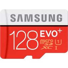 SAMSUNG MICRO SD 128GB EVO PLUS/W ADAPTER 80MB/S 10 YEARS LIMITED WARRANTY