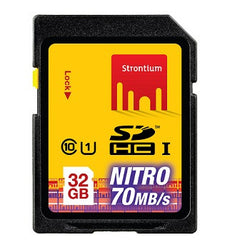 STRONTIUM TECHNOLOGY 32GB NITRO SD Card UHS-1 466X Speed
