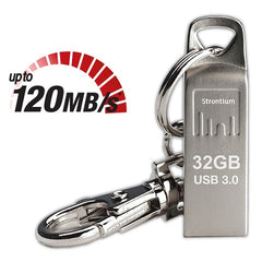 STRONTIUM TECHNOLOGY 32GB AMMO METALLIC USB 3.0 DRIVE