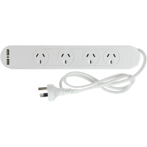 PUDNEY 4 WAY SURGE PROTECTION WITH 2 USB