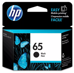 HP 65 Ink Cartridge Black, Yield 120 pages for HP AMP 120 , DeskJet 2620, 2621, 3720, 3721, HPEnvy 5020, 5030, Officejet 2623 Printer