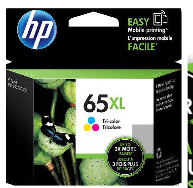 HP 65XL Ink Cartridge Tri-Colour, Yield 300 pages for HP AMP 120 , DeskJet 2620, 2621, 3720, 3721, HPEnvy 5020, 5030, Officejet 2623 Printer